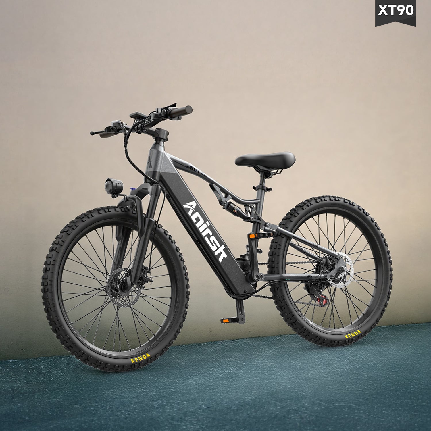 Aairsk XT90 26"Electric Bike with Full Suspension Peek 1500W Motor 28MPH Ebike for Adults