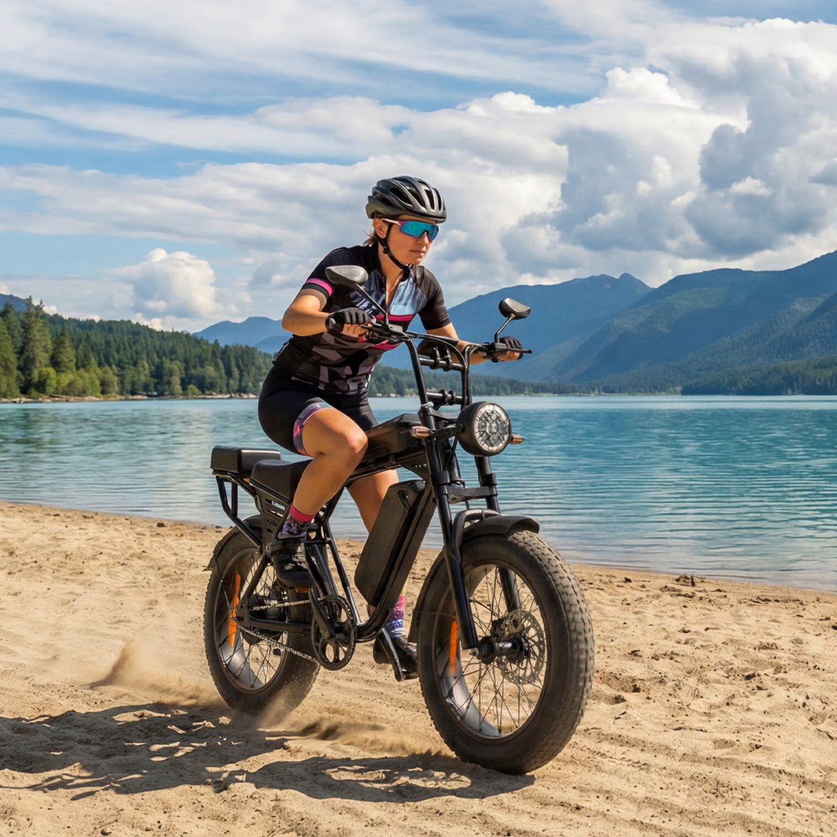 Aairsk X5 20" Electric City EBike for Adults, Fat Tire Ebike, 250W High Speed Brushless  Motor, Removable 48V 15Ah Battery, LCD Display with Card Access, Complimentary accessories