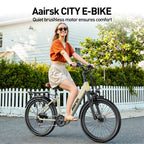 AAIRSK SU7 24-Inch Step-Through E-Bike for Commuting