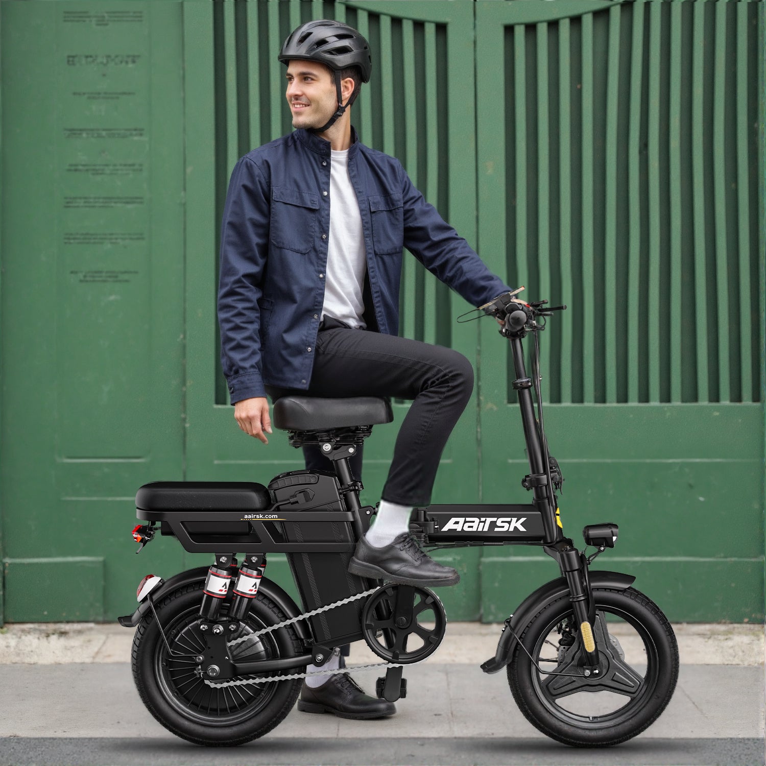 Aairsk RS5 Folding Electric Bike for Adults, 14" E-Bike, 748W Peak Motor, 48V15Ah Battery, 22 MPH, 40 Miles Range, UL 2849 Certified