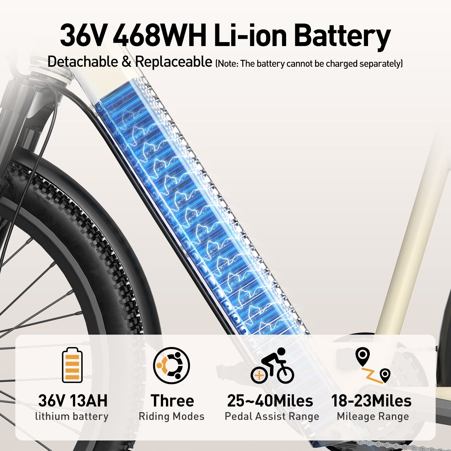 Aairsk SU7 Step-Thru 24" Electric City Bike for Adults, 400W Motor(PEEK 748W), 36V 13Ah Battery, Shimano 7-Speed, LCD Display with Card Access, Rear Rack, Headlight